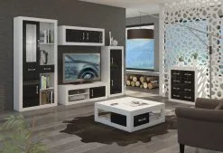 Meblocross Vitriinikaappi Verin 1DSWO, Musta/valkoinen -NORE Kalusteet Myymälä vitriinikaappi verin 1dswo mustavalkoinen d9aec hinta reference