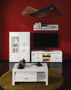 ML Meble Vitriinikaappi Arko 04, Valkoinen -NORE Kalusteet Myymälä vitrina arko 04 balta 8945b netistai reference