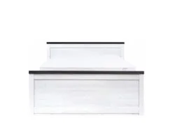 Black Red White Vuode BRW Luca 160x200 Cm, Valkoinen/musta