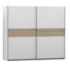 Forte Winner Plus -vaatekaappi Liukuovilla, Valkoinen/sonoma Tammi, 170 Cm, Lükandustega Riidekapp Winner Plus 270 Cm, Valge/sonoma Tamm