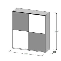 Forte Winnie 170 Cm Liukuovikomero, Valkoinen/harmaa 7 Forte Winnie 170 Cm Liukuovikomero, Valkoinen/harmaa -NORE Kalusteet Myymälä winnie 170 cm liukuovikomero valkoinenharmaa 22b7b palaute reference
