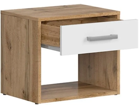 Black Red White Yökaappi Matos, Valkoinen/tammi 3 Black Red White Yökaappi Matos, Valkoinen/tammi - Image 3