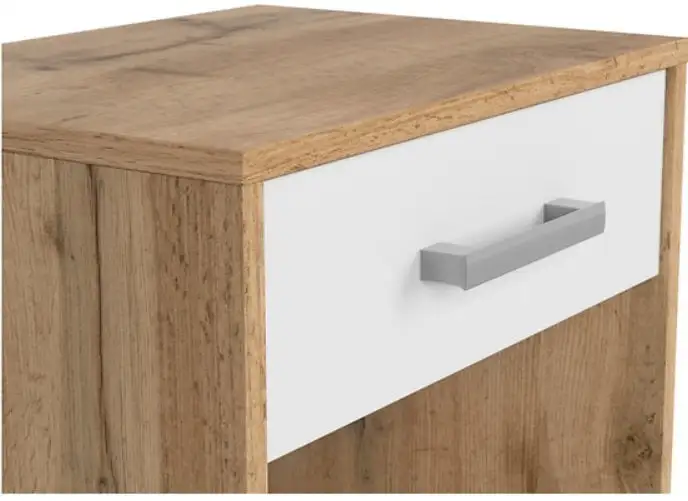 Black Red White Yökaappi Matos, Valkoinen/tammi 4 Black Red White Yökaappi Matos, Valkoinen/tammi - Image 4