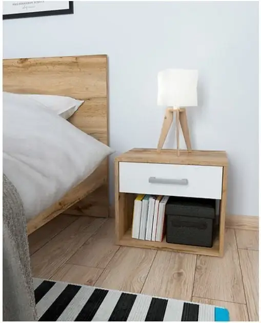 Black Red White Yökaappi Matos, Valkoinen/tammi 5 Black Red White Yökaappi Matos, Valkoinen/tammi - Image 5