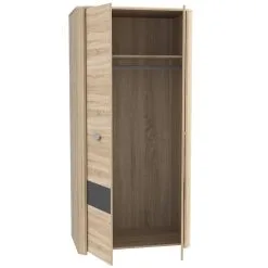 Forte Yoop II -vaatekaappi, Sonoma-tammi/harmaa -NORE Kalusteet Myymälä yoop ii vaatekaappi sonoma tammiharmaa 5ada2 netistai reference