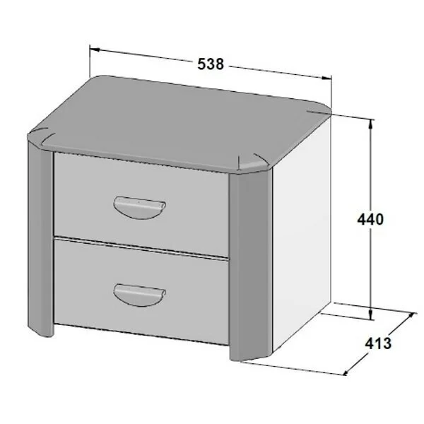 Forte Yoop Yöpöytä, Sonoma Tammi/harmaa 2 Forte Yoop Yöpöytä, Sonoma Tammi/harmaa - Image 2