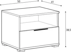 Black Red White Yöpöytä BRW Zele KOM1S, Ruskea. -NORE Kalusteet Myymälä yopoyta brw zele kom1s ruskea a4d61 palaute reference