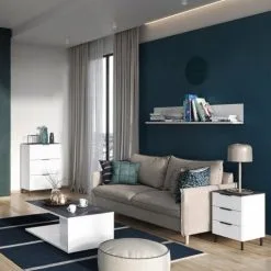 Germania Yöpöytä California 1479, Valkoinen/tummanharmaa -NORE Kalusteet Myymälä yopoyta california 1479 valkoinentummanharmaa 23f03 netistai reference