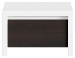 Black Red White Yöpöytä Caspian, Valkoinen/wenge