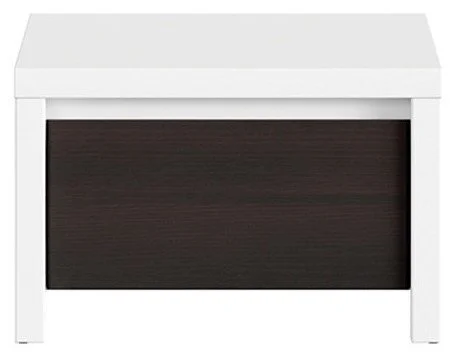 Black Red White Yöpöytä Caspian, Valkoinen/wenge 1 Black Red White Yöpöytä Caspian, Valkoinen/wenge