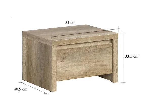 Black Red White Yöpöytä Caspian, Valkoinen/wenge 4 Black Red White Yöpöytä Caspian, Valkoinen/wenge - Image 4