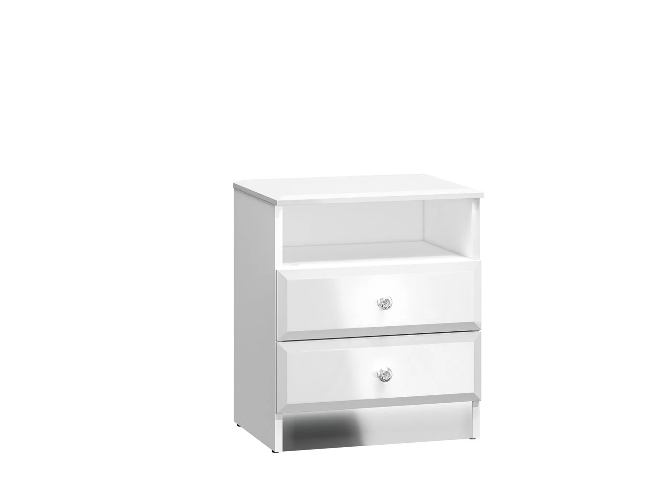 ML Meble Yöpöytä Glamour 04, Valkoinen 3 ML Meble Yöpöytä Glamour 04, Valkoinen - Image 3