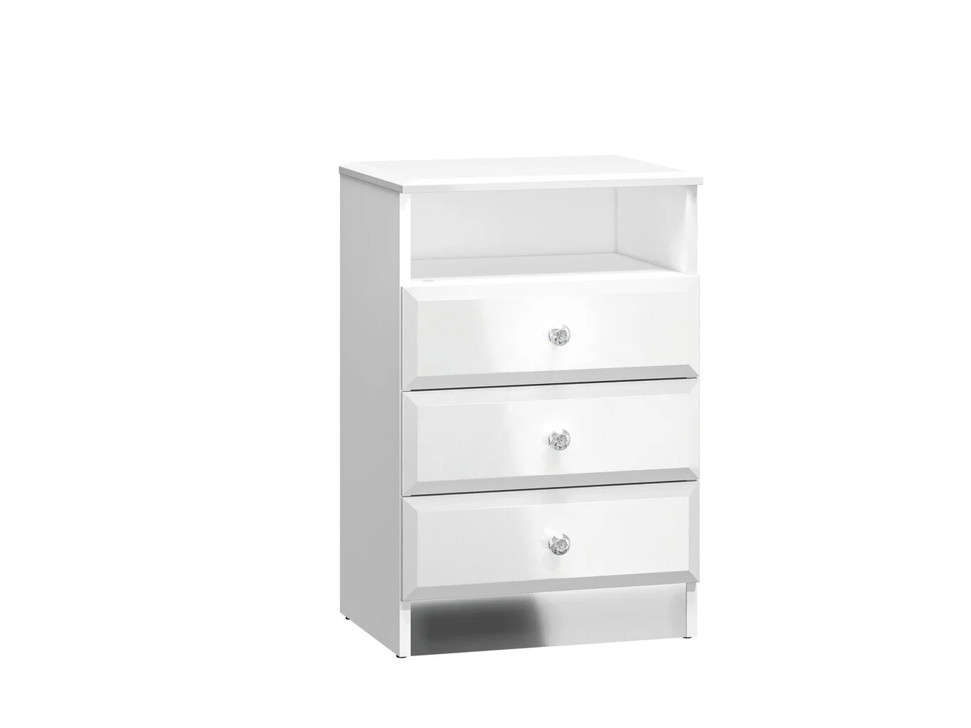 ML Meble Yöpöytä Glamour 07, Valkoinen 1 ML Meble Yöpöytä Glamour 07, Valkoinen