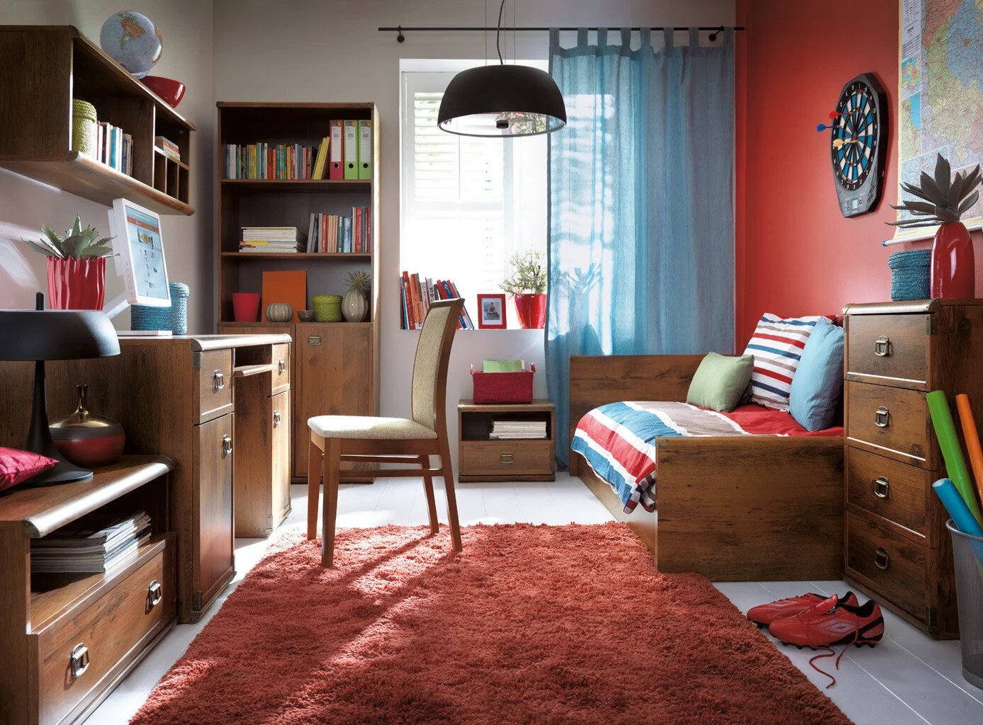 Black Red White Yöpöytä Indiana, Ruskea 5 Black Red White Yöpöytä Indiana, Ruskea - Image 5