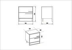 Yöpöytä Kalune Design Polka, Valkoinen / Kultainen -NORE Kalusteet Myymälä yopoyta kalune design polka valkoinen kultainen 1aefb netistai reference