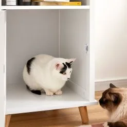 SoBuy Yöpöytä - Kissan Maja SoOsta HAT01-W, Valkoinen -NORE Kalusteet Myymälä yopoyta kissan maja soosta hat01 w valkoinen 427ae palaute reference