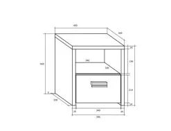 Meblocross Yöpöytä Kitty 12, Tammi / Valkoinen -NORE Kalusteet Myymälä yopoyta kitty 12 tammi valkoinen 0f79e hinta reference