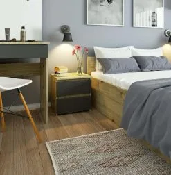 Yöpöytä NORE CL2, Ruskea/harmaa -NORE Kalusteet Myymälä yopoyta nore cl2 ruskeaharmaa 094e2 netistai reference