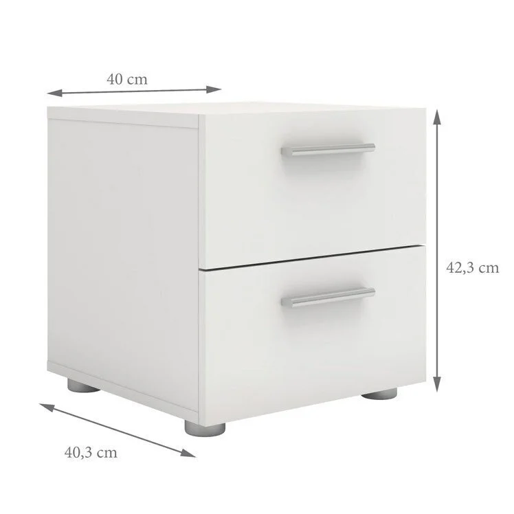 Yöpöytä Pepe, Valkoinen/tammi 4 Yöpöytä Pepe, Valkoinen/tammi - Image 4