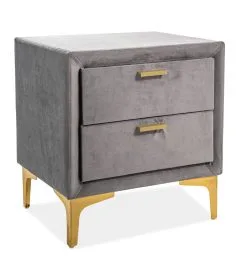 Yöpöytä Signal Meble Monaco Velvet, Harmaa