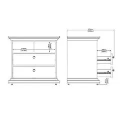 Yöpöytä Tvilum Paris 2, Harmaa -NORE Kalusteet Myymälä yopoyta tvilum paris 2 harmaa 5fa20 halvempi reference
