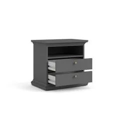 Yöpöytä Tvilum Paris 2, Harmaa -NORE Kalusteet Myymälä yopoyta tvilum paris 2 harmaa 88065 netistai reference