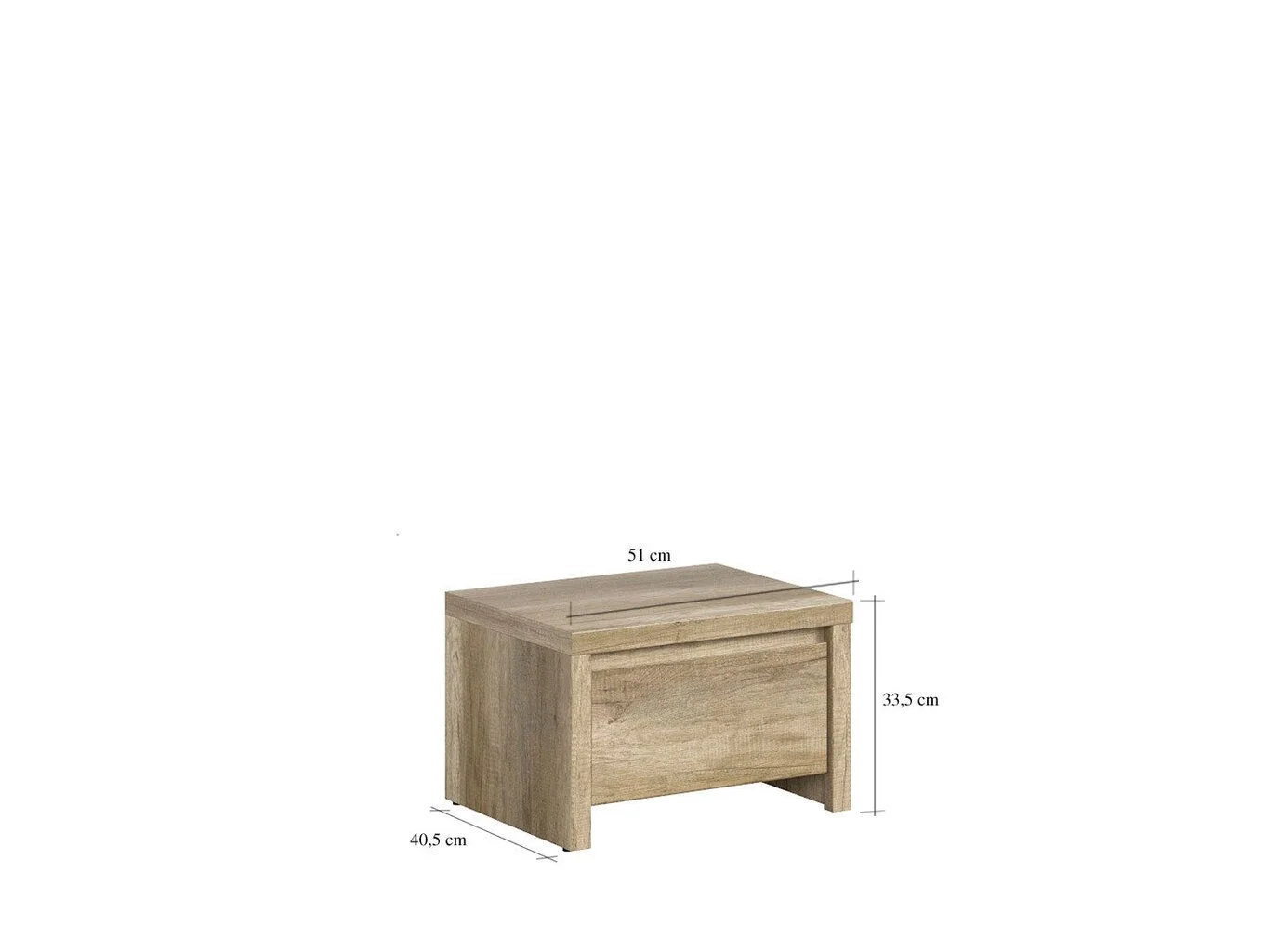 Black Red White Yöpöytäkaappi Caspian, Tummanruskea 3 Black Red White Yöpöytäkaappi Caspian, Tummanruskea - Image 3